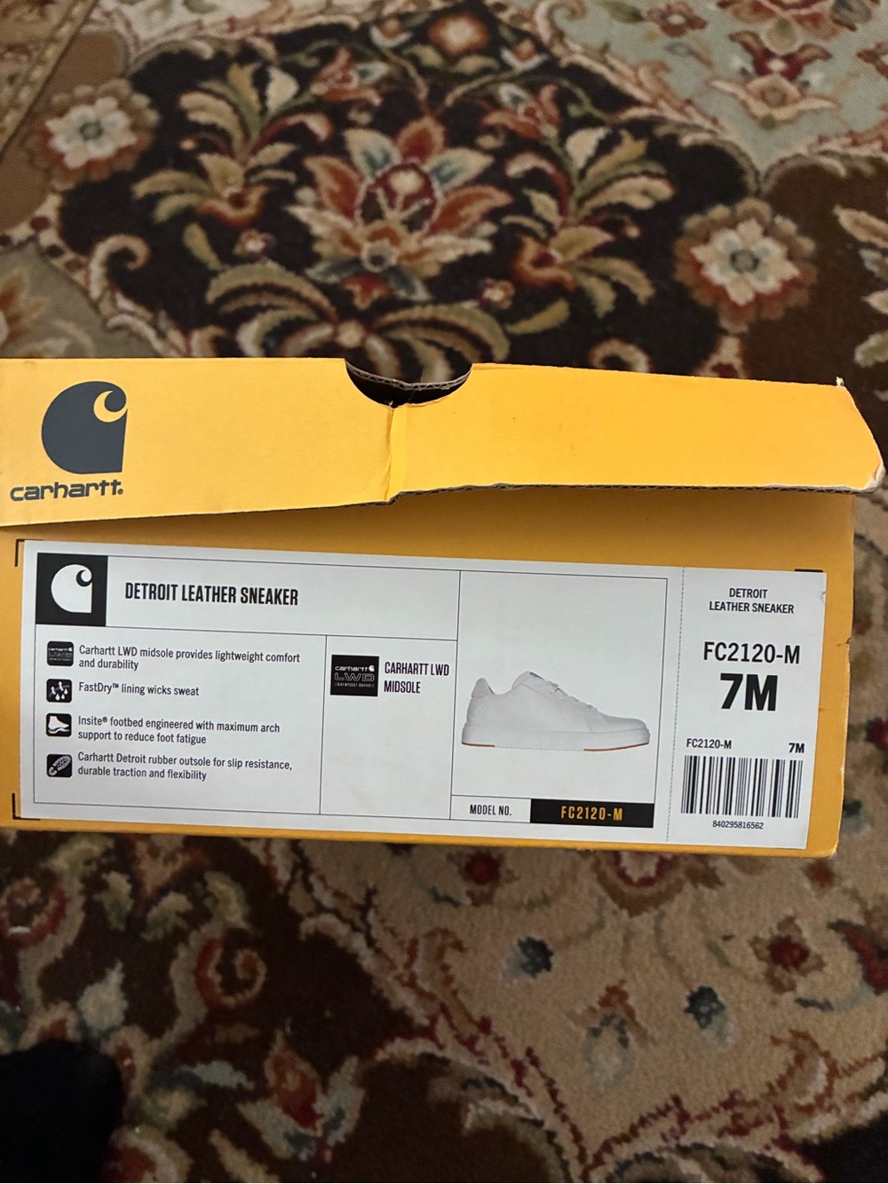 Carhartt White Leather Detroit Sneaker - Men